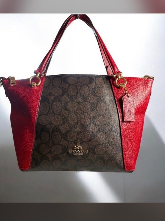Coach Handbags - Coach Kacey with Red Leather Trim